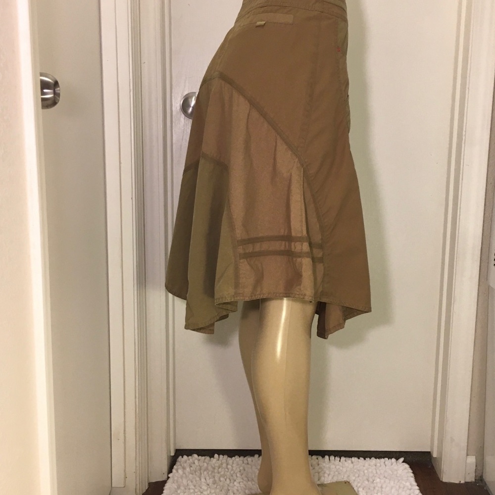 Oilily Khaki 2 Tone Brown Earthy Skirt 6 (36)